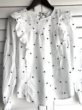 Loft long sleeve cotton top